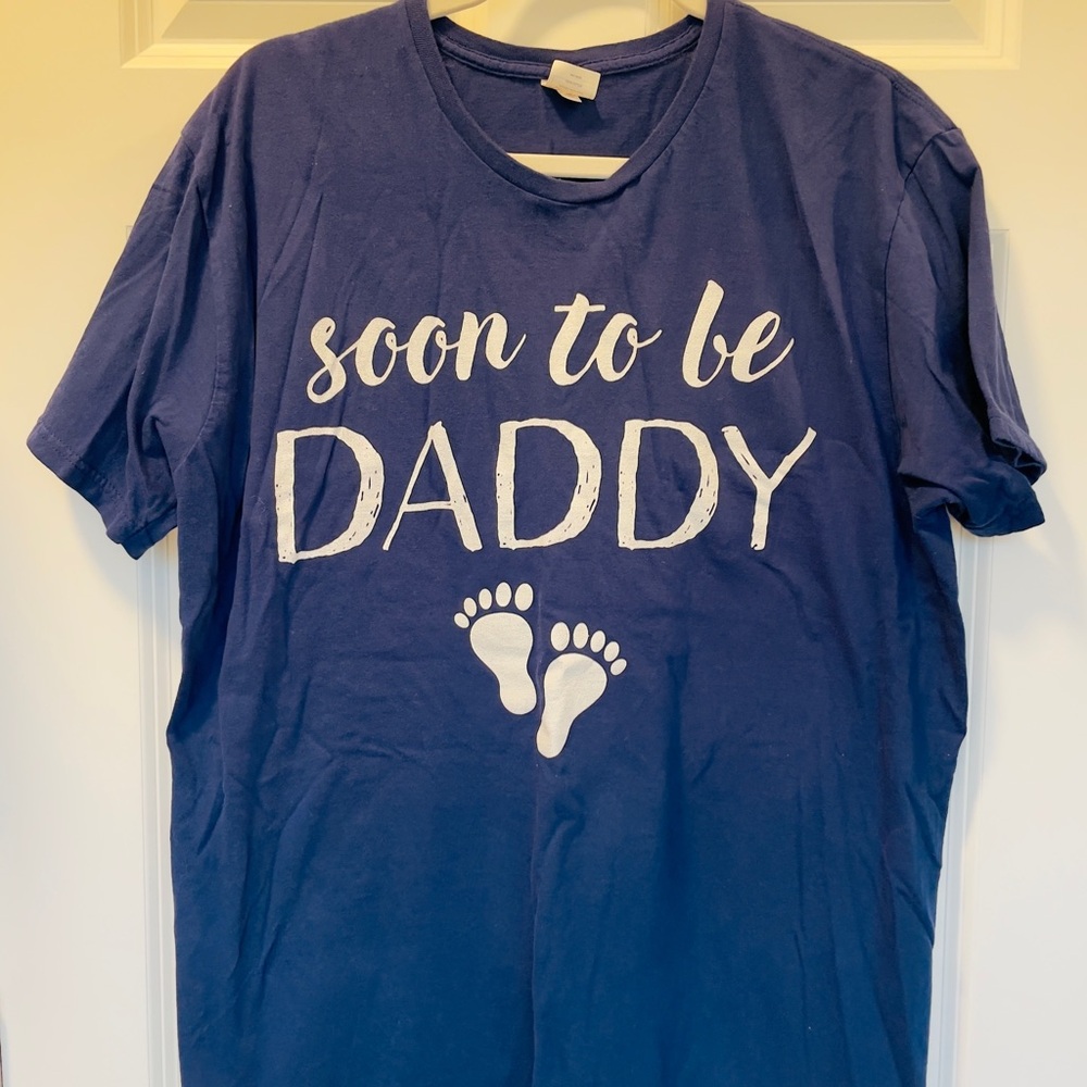 Soon to Be Daddy Blue Mens Shirt